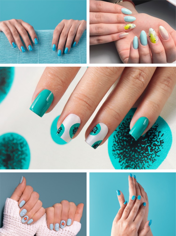 Women with creative nail art